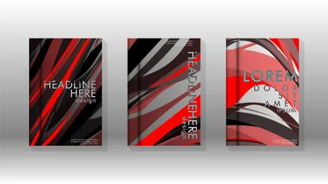 Abstract cover with wave elements. book design concept. Futuristic business l Stock Illustration