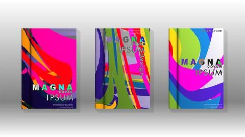 Abstract cover with wave elements. book design concept. Futuristic business l 스톡 일러스트