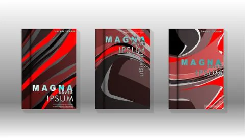 Abstract cover with wave elements. book design concept. Futuristic business l Stock Illustration