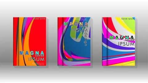 Abstract cover with wave elements. book design concept. Futuristic business l Stock Illustration