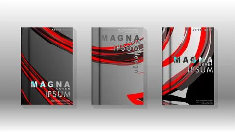 Abstract cover with wave elements. book design concept. Futuristic business l Stock Illustration