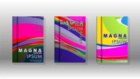 Abstract cover with wave elements. book design concept. Futuristic business l Illustrazione stock