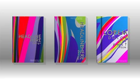 Abstract cover with wave elements. book design concept. Futuristic business l Stock Illustration