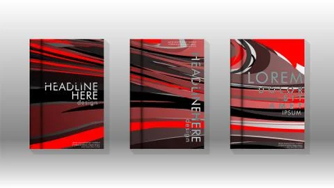 Abstract cover with wave elements. book design concept. Futuristic business l Stock Illustration