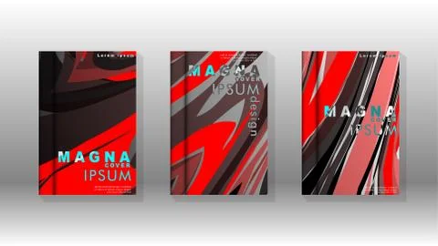 Abstract cover with wave elements. book design concept. Futuristic business l Illustrazione stock