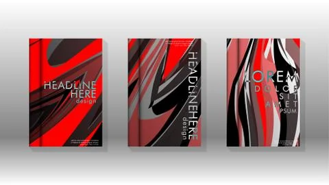 Abstract cover with wave elements. book design concept. Futuristic business l Stock Illustration