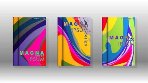 Abstract cover with wave elements. book design concept. Futuristic business l Stock Illustration