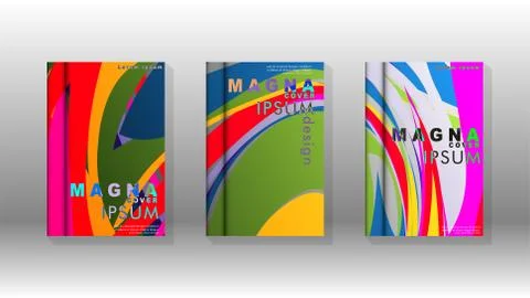 Abstract cover with wave elements. book design concept. Futuristic business l Stock Illustration
