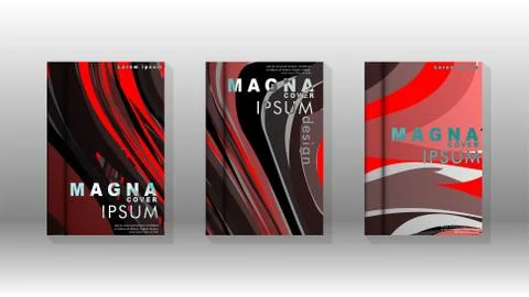 Abstract cover with wave elements. book design concept. Futuristic business l Stock Illustration