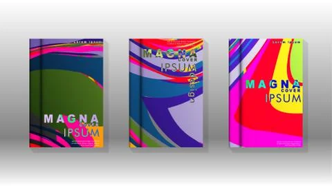 Abstract cover with wave elements. book design concept. Futuristic business l Stock Illustration
