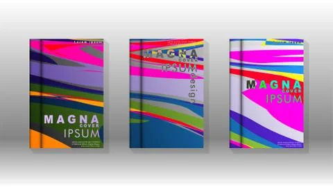 Abstract cover with wave elements. book design concept. Futuristic business l 스톡 일러스트