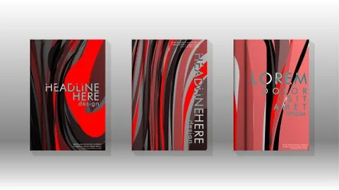 Abstract cover with wave elements. book design concept. Futuristic business l Stock Illustration