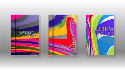 Abstract cover with wave elements. book design concept. Futuristic business l Illustrazione stock