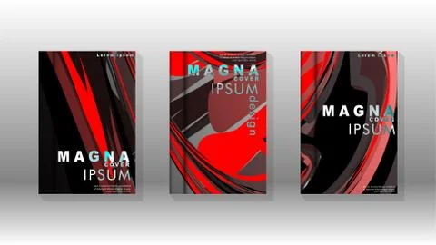 Abstract cover with wave elements. book design concept. Futuristic business l Stock Illustration