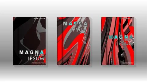 Abstract cover with wave elements. book design concept. Futuristic business l 스톡 일러스트