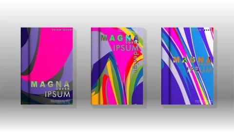Abstract cover with wave elements. book design concept. Futuristic business l Illustrazione stock