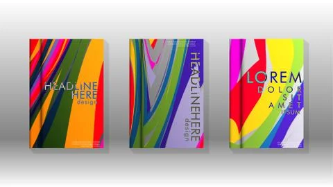 Abstract cover with wave elements. book design concept. Futuristic business l Stock Illustration