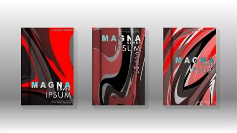 Abstract cover with wave elements. book design concept. Futuristic business l Illustrazione stock