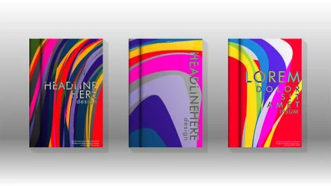 Abstract cover with wave elements. book design concept. Futuristic business l Stock Illustration