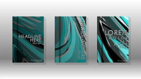 Abstract cover with wave elements. book design concept. Futuristic business l 스톡 일러스트