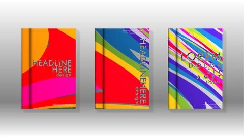 Abstract cover with wave elements. book design concept. Futuristic business l Stock Illustration