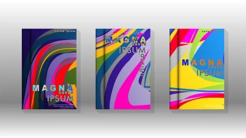 Abstract cover with wave elements. book design concept. Futuristic business l Stock Illustration