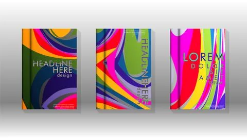 Abstract cover with wave elements. book design concept. Futuristic business l Stock Illustration
