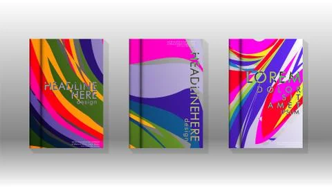 Abstract cover with wave elements. book design concept. Futuristic business l Illustrazione stock