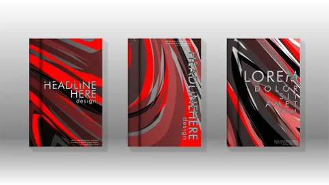 Abstract cover with wave elements. book design concept. Futuristic business l Stock Illustration