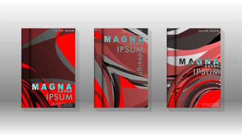 Abstract cover with wave elements. book design concept. Futuristic business l Stock Illustration