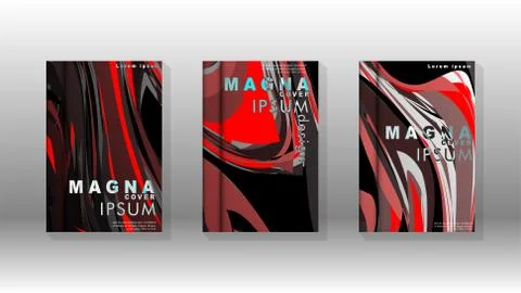 Abstract cover with wave elements. book design concept. Futuristic business l 스톡 일러스트