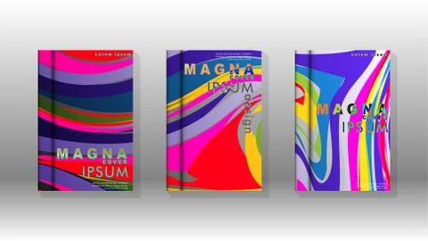 Abstract cover with wave elements. book design concept. Futuristic business l Stock Illustration