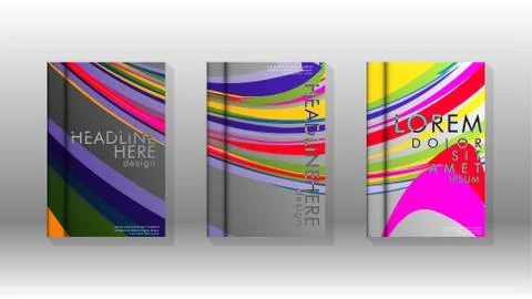 Abstract cover with wave elements. book design concept. Futuristic business l Illustrazione stock