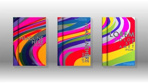 Abstract cover with wave elements. book design concept. Futuristic business l 스톡 일러스트