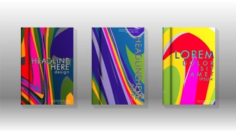 Abstract cover with wave elements. book design concept. Futuristic business l Illustrazione stock