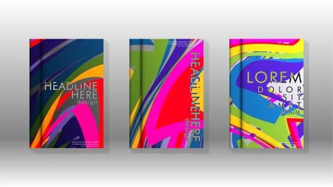 Abstract cover with wave elements. book design concept. Futuristic business l Stock Illustration