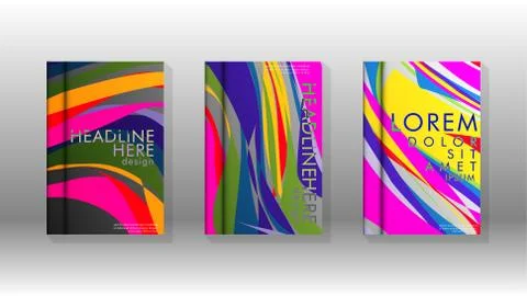 Abstract cover with wave elements. book design concept. Futuristic business l Stock Illustration