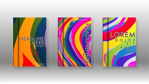 Abstract cover with wave elements. book design concept. Futuristic business l Stock Illustration