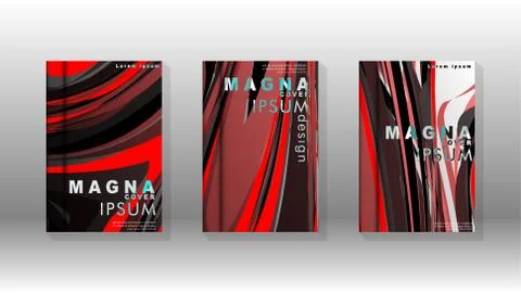 Abstract cover with wave elements. book design concept. Futuristic business l Illustrazione stock