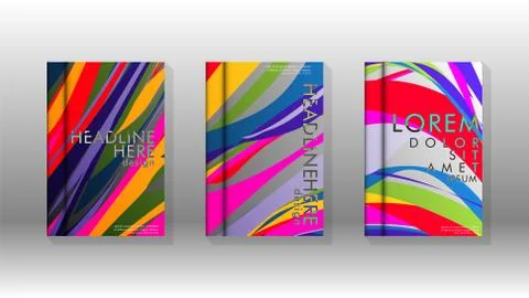 Abstract cover with wave elements. book design concept. Futuristic business l 스톡 일러스트
