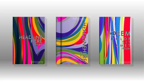 Abstract cover with wave elements. book design concept. Futuristic business l イラスト素材