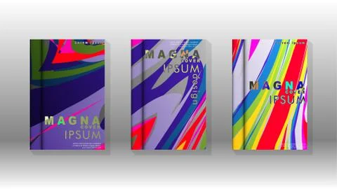 Abstract cover with wave elements. book design concept. Futuristic business l Illustrazione stock