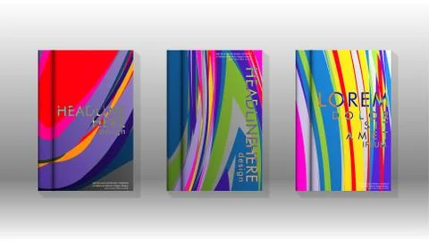 Abstract cover with wave elements. book design concept. Futuristic business l Illustrazione stock
