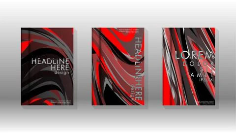 Abstract cover with wave elements. book design concept. Futuristic business l Stock Illustration