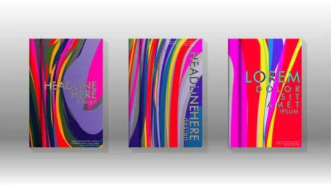 Abstract cover with wave elements. book design concept. Futuristic business l 스톡 일러스트