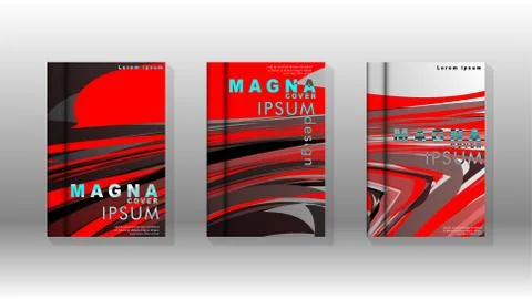 Abstract cover with wave elements. book design concept. Futuristic business l Stock Illustration