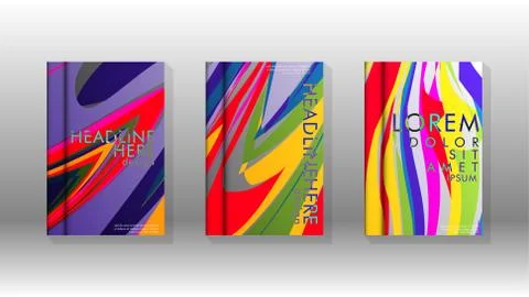 Abstract cover with wave elements. book design concept. Futuristic business l Stock Illustration