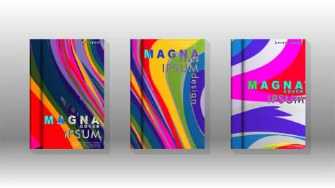 Abstract cover with wave elements. book design concept. Futuristic business l Stock Illustration