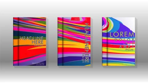 Abstract cover with wave elements. book design concept. Futuristic business l Stock Illustration