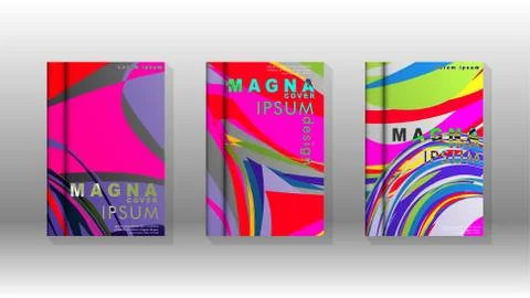 Abstract cover with wave elements. book design concept. Futuristic business l Stock Illustration